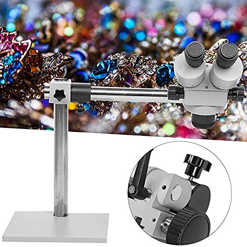 WXX Microscopio De Mosaico De Joyería con Zoom Continuo 7X-45X con Portabrocas Inclinable para Microscopio Estereoscópico Binocular para Observar Rocas E Insectos
