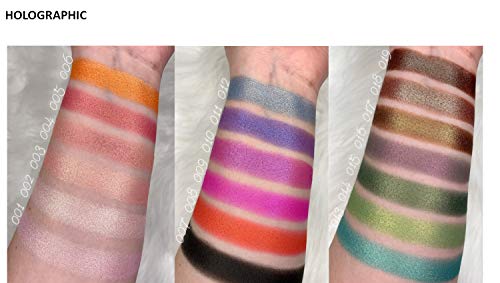 WYNIE Sombras de Ojos en Godet Individuales Holographic Acabado Brillante Duocromo Glitter Maquillaje Profesional tono (008)