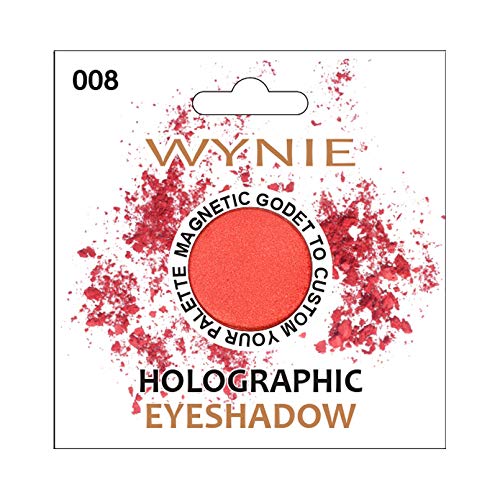 WYNIE Sombras de Ojos en Godet Individuales Holographic Acabado Brillante Duocromo Glitter Maquillaje Profesional tono (008)