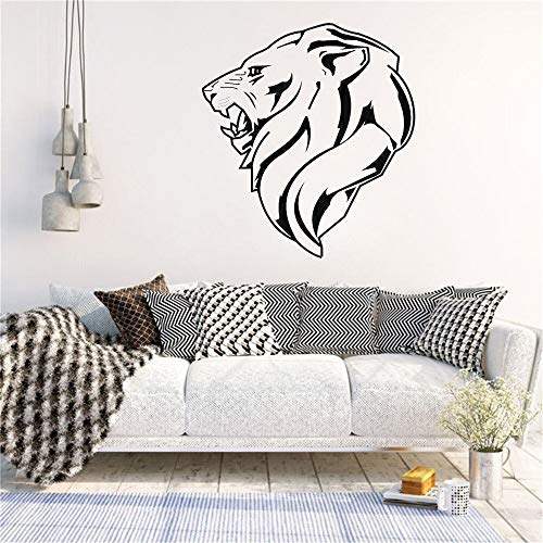 wZUN Cabeza de león calcomanías de Pared de Vinilo Pegatinas de Pared Animal Cartel decoración Dormitorio Sala de Estar Oficina decoración del hogar 50X55 cm
