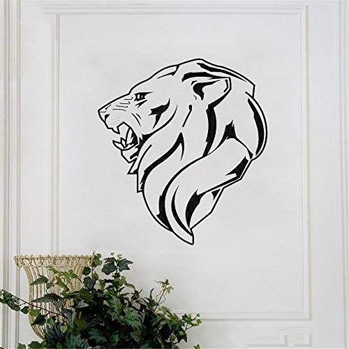 wZUN Cabeza de león calcomanías de Pared de Vinilo Pegatinas de Pared Animal Cartel decoración Dormitorio Sala de Estar Oficina decoración del hogar 50X55 cm