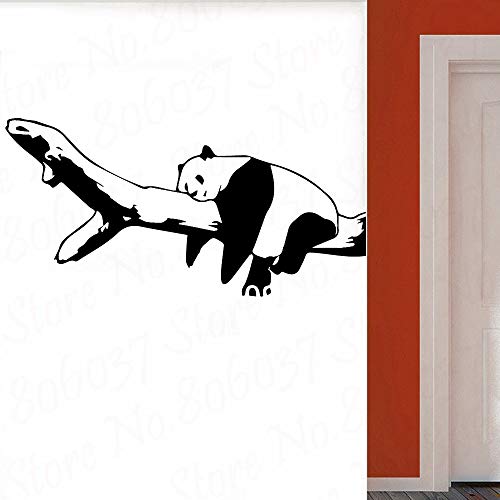 wZUN Lindo Panda Pegatinas de Pared de Dibujos Animados para habitación de niños Dormitorio decoración de la Sala de Estar Etiqueta engomada del hogar 85X43cm