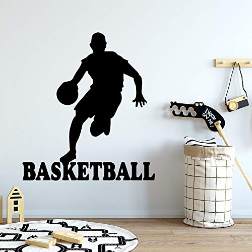 wZUN Pegatinas de Pared de Baloncesto Papel Tapiz de Arte Autoadhesivo decoración de la habitación de los niños del bebé Pegatinas de Pared Papel Tapiz Impermeable 28X31cm