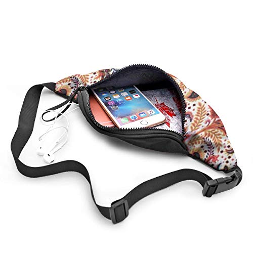 XCNGG Bolso de cintura corriente bolso de cintura de ocio bolso de cintura bolso de cintura de moda Psychedelic Leaves Fanny Packs for Women and Men Waist Bag Adjustable Belt for Outdoors Workout, Tra