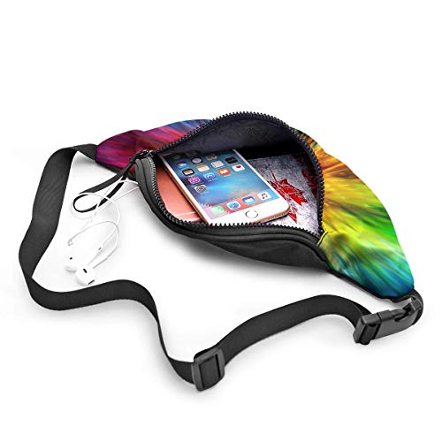 XCNGG Bolso de la Cintura del Ocio Bolso Que acampa Bolso del montañismo Waist Pack Bag for Men&Women, Colorful Space Utility Hip Pack Bag with Adjustable Strap for Workout Traveling Casual Running