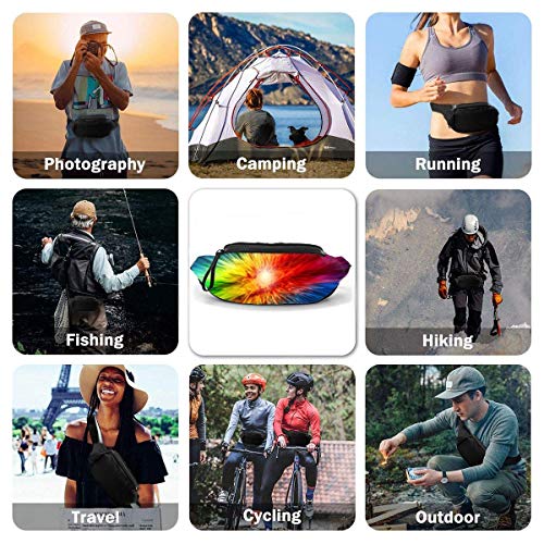 XCNGG Bolso de la Cintura del Ocio Bolso Que acampa Bolso del montañismo Waist Pack Bag for Men&Women, Colorful Space Utility Hip Pack Bag with Adjustable Strap for Workout Traveling Casual Running