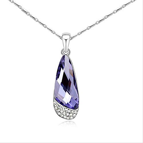 XIANGLIANDIAN Collar De Damas Nuevo Collar De Cenicienta, Collar Colgante De Zapatos De Cristal, Fiesta De Víbora, Noble, Regalo Rosa Claro