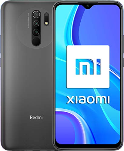 Xiaomi Redmi 9 - Smartphone con Pantalla FHD+ de 6.53" DotDisplay, 4 GB y 64 GB, Cámara cuádruple de 13 MP con IA, MediaTek Helio G80, Batería de 5020 mAh, 18 W de Carga rápida, Gris