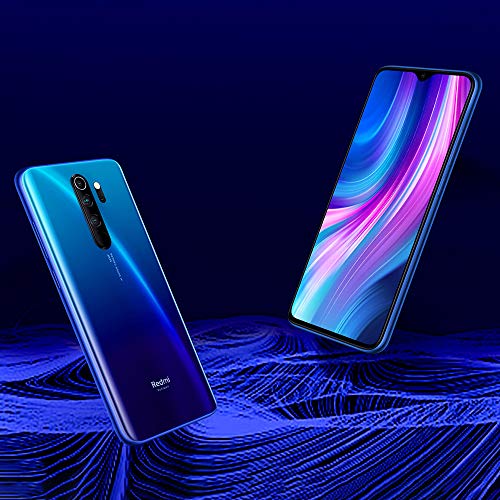 Xiaomi Redmi Note 8 Pro Teléfono, Pantalla Completa de 6.53”, CPU MTK Helio G90T Octa-Core, 20MP Frontal y 64MP AI Cuatro Cámara Trasera Móviles Versión Global (Azul, 6+64GB)