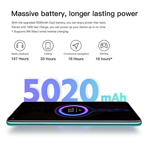 Xiaomi Redmi Note 9 Smartphone,4GB RAM 128GB ROM Mobilephone,6.53" DotDisplay MTK Helio G85 Procesador 48MP + 8MP + 2MP + 2MP AI Quad Camera Hotshot Versión Global(Verde)