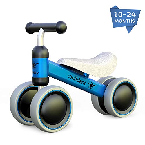 XIAPIA Bicicleta sin Pedales para Niños, Bicicleta Bebe 1 Año Bicicleta Equilibrio 1 Año Bicicleta Infantil sin Pedales de Forma Animal Lindo de Regalo Favorito del Niño (Azul)