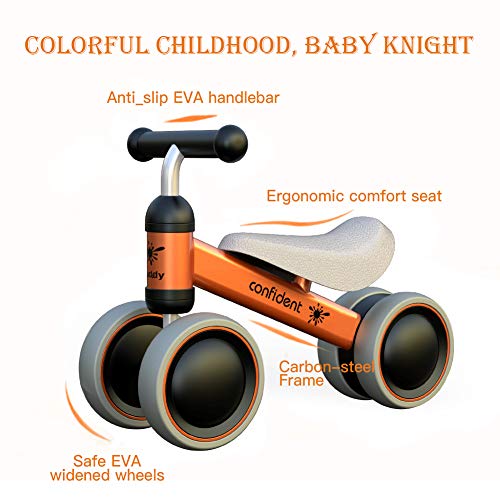 XIAPIA Bicicleta sin Pedales para Niños, Bicicleta Bebe 1 Año Bicicleta Equilibrio 1 Año Bicicleta Infantil sin Pedales de Forma Animal Lindo de Regalo Favorito del Niño (Naranja)