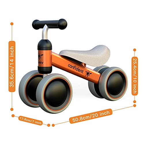 XIAPIA Bicicleta sin Pedales para Niños, Bicicleta Bebe 1 Año Bicicleta Equilibrio 1 Año Bicicleta Infantil sin Pedales de Forma Animal Lindo de Regalo Favorito del Niño (Naranja)