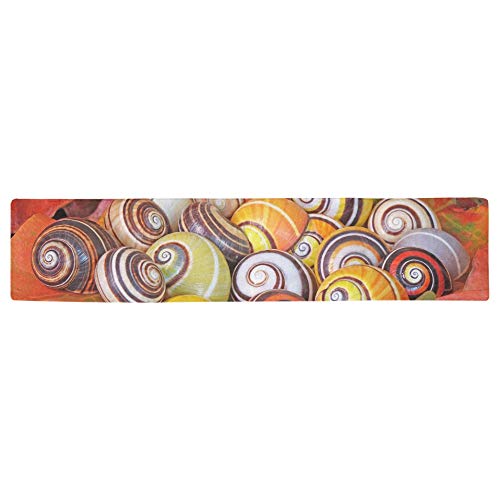 XiexHOME Coloridos Caracoles de Tierra Juntos Camino de Mesa Cocina Camino de Mesa de Comedor 16x72 Pulgadas para cenas Fiestas Eventos decoración