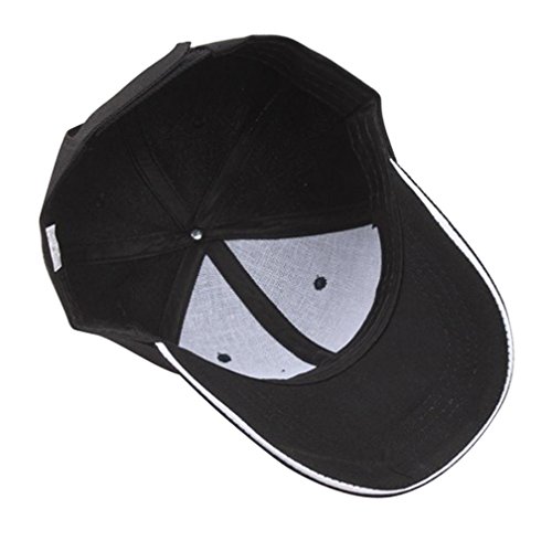 Xinantime Sombrero, Gorra de Béisbol para Gente Joven Sombreros Ajustable (Negro)