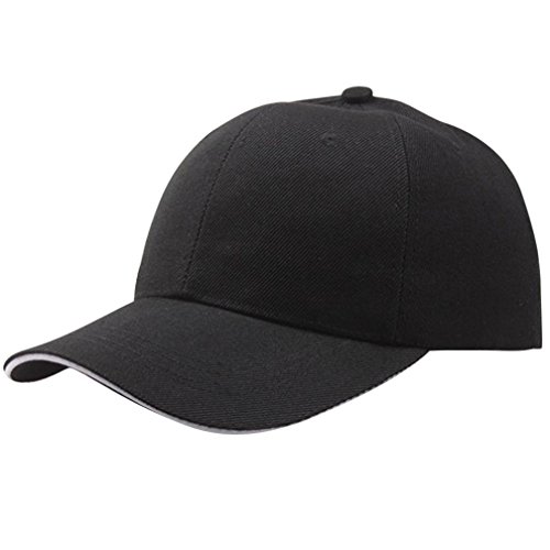 Xinantime Sombrero, Gorra de Béisbol para Gente Joven Sombreros Ajustable (Negro)