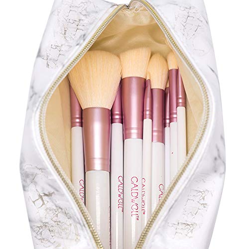 Xinlie Bolso Cosmético de Mármol Bolso Cosmético de la Bolso Portátil del Lavado del Viaje Bolso Cosmético de Gran Capacidad Bolsa de Lápices Estuche Cosmética Bolsa Pencil Holder para Mujeres y Niñas