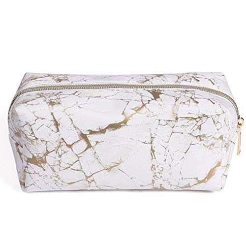 Xinlie Bolso Cosmético de Mármol Bolso Cosmético de la Bolso Portátil del Lavado del Viaje Bolso Cosmético de Gran Capacidad Bolsa de Lápices Estuche Cosmética Bolsa Pencil Holder para Mujeres y Niñas