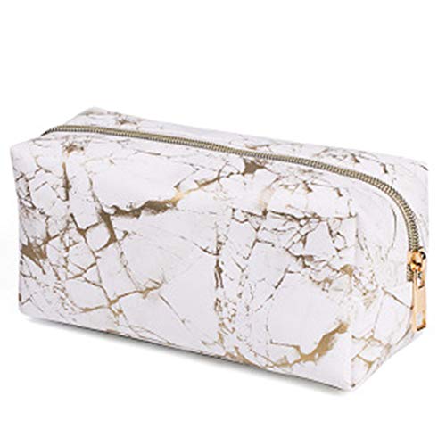 Xinlie Bolso Cosmético de Mármol Bolso Cosmético de la Bolso Portátil del Lavado del Viaje Bolso Cosmético de Gran Capacidad Bolsa de Lápices Estuche Cosmética Bolsa Pencil Holder para Mujeres y Niñas