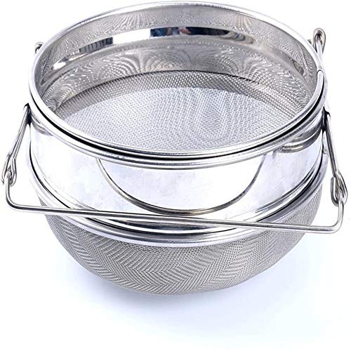 XINXI-YW Conveniente Colador Miel Reutilizable; Herramienta de Miel del Acero Inoxidable de Doble Capa de Filtro de Pantalla retráctil Miel Filtro Apicultura Equipo Decorativo