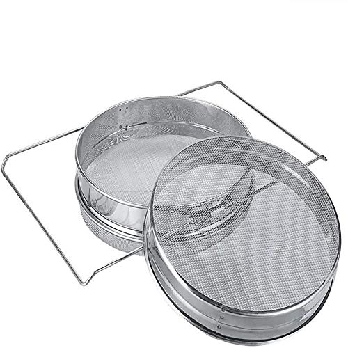 XINXI-YW Conveniente Colador Miel Reutilizable; Herramienta de Miel del Acero Inoxidable de Doble Capa de Filtro de Pantalla retráctil Miel Filtro Apicultura Equipo Decorativo