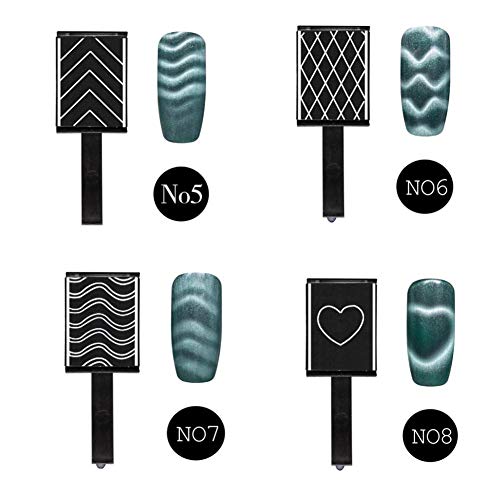 Xiton 11pcs Kit de Esmaltes de Uñas 3d imán magnético ojo de gato bolígrafo dibujo Vertical Stick para herramientas de uñas polaco mágico