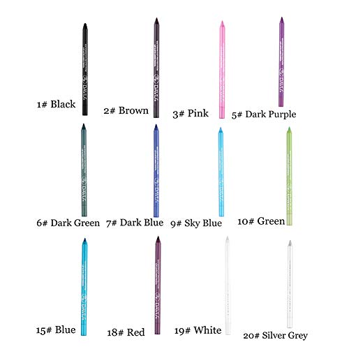 Xiton 12 colores High Glitter Eyeliner Eyeshadow Pen Impermeable Sparkle Eyeshadow Maquillaje de ojos de larga duración Brillo metálico Eyeliner Shimmer Kit de sombras