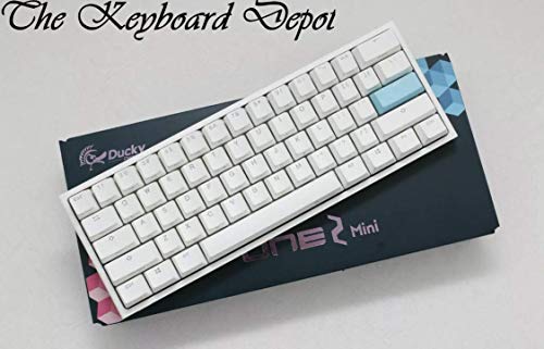 XIUYU 2 Mini Blanco Puro - LED 60% Double Shot Teclado mecánico (Rojo) (Color: Rojo Cereza MX)