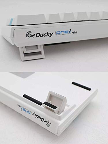 XIUYU 2 Mini Blanco Puro - LED 60% Double Shot Teclado mecánico (Rojo) (Color: Rojo Cereza MX)