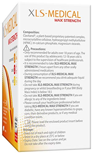 XLS Medical Max Fuerza Pastillas Para Adelgazar para perder peso - Pack de 120 by XLS Medical