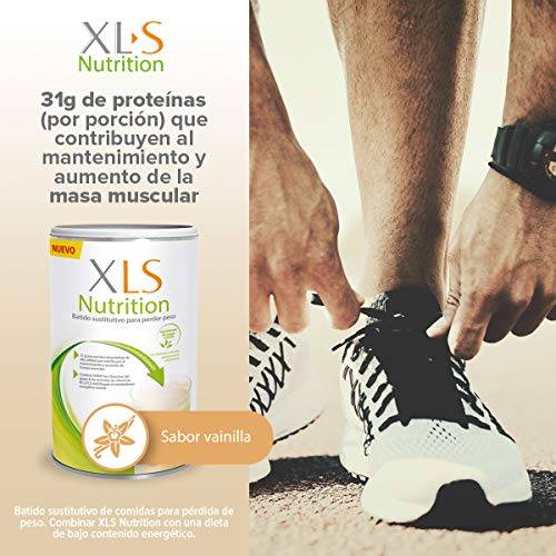 XLS Medical Nutrition Vainilla + Shaker de regalo - Batido sustitutivo de comidas para perder peso - Ingredientes de origen natural - contiene todas las vitaminas del grupo B - Sin gluten - 400 g