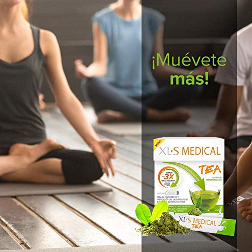 XLS Medical Tea Matcha Premium - Tratamiento para Perder Peso a base de Té Verde - Capta 28% de la Grasa Ingerida (1) - 30 Sticks