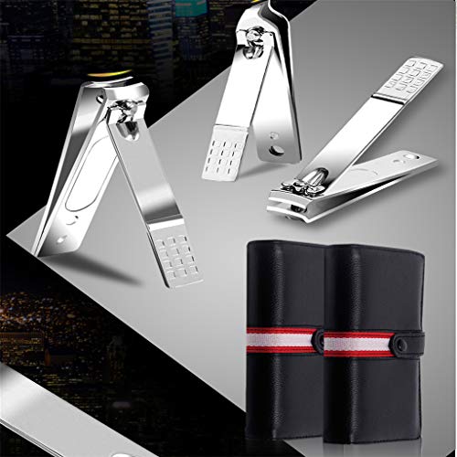 XMBT Juego De Limas Y Levantadores De Uñas Encarnadas,Cortaúñas para Personas Mayores Piece Cutter Cuticle Clipper Manicure Dust Brush Pedicure Nail Care Kit Case Gift Set Nail Art Tools Uñas Uñas