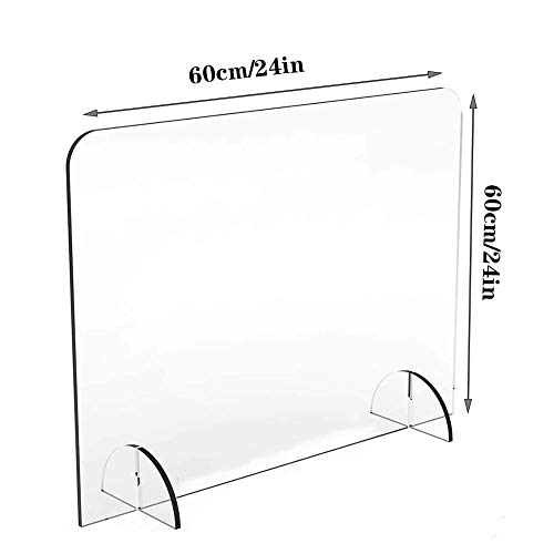 XNDCYX Mampara De Protección Acrílico, Mampara Metacrilato Mostrador Transparente Separador Pantalla Flexible, Portátil para Oficina, Cafetería Y Restaurante,A