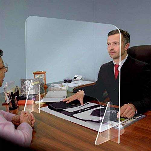 XNDCYX Mampara De Protección Acrílico, Mampara Metacrilato Mostrador Transparente Separador Pantalla Flexible, Portátil para Oficina, Cafetería Y Restaurante,A