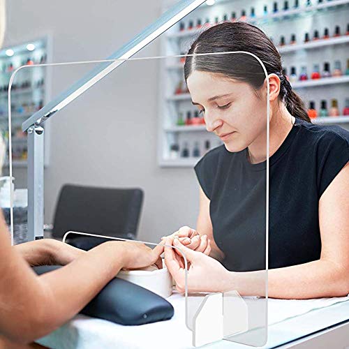 XNDCYX Mampara De Protección Acrílico, Mampara Metacrilato Mostrador Transparente Separador Pantalla Flexible, Portátil para Oficina, Cafetería Y Restaurante,A