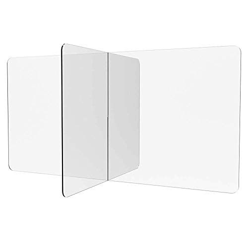 XNDCYX Mampara Metacrilato Mostrador, Anti Contagio Mamparas Proteccion Mostrador, Acrílico Transparente Separador Mostrador para Oficina, Cafetería Y Restaurante,B
