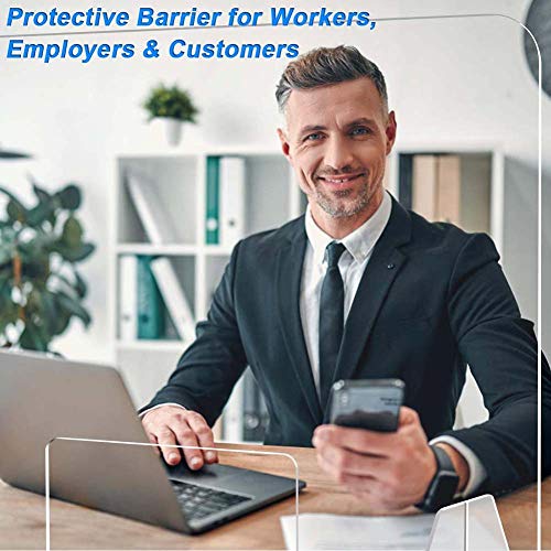 XNDCYX Mampara Protectora En Metacrilato Transparente Pantalla Protección Mostrador, Separador Oficina para Protección De Espacio De Trabajo, para Cafetería Y Restaurante,A