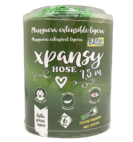 Xpansy C2607A Hose Basic - Manguera Extensible con la Presión del Agua, Verde, 7,5 metros