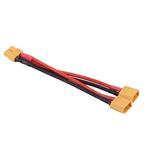 XT60 cable paralelo Conector de la batería del cable de extensión de doble Bifurcador de silicona con conector original