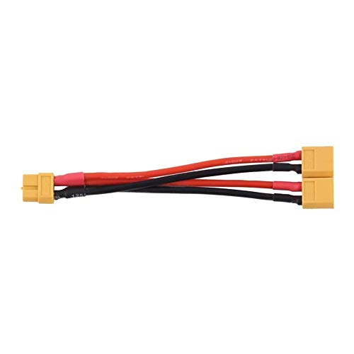 XT60 cable paralelo Conector de la batería del cable de extensión de doble Bifurcador de silicona con conector original