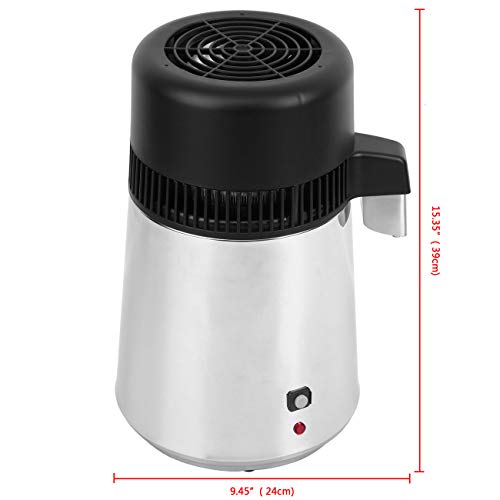 XuanYue Destilación Filtro Purificador 4L Acero Inoxidable Destilador de Agua Máquina para el Agua Destilada Casera
