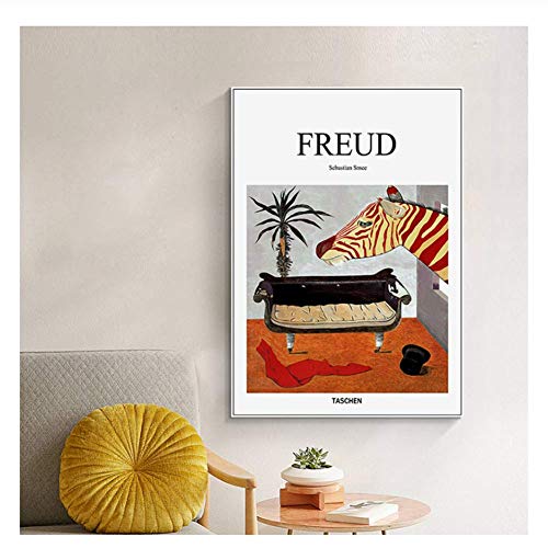 XuFan Freud Psicoanálisis HeXuFan i Matisse Carta en inglés Retrato Femenino Imagen Lienzo Moderno Wall Art Poster-50x70cmX2 Sin Marco