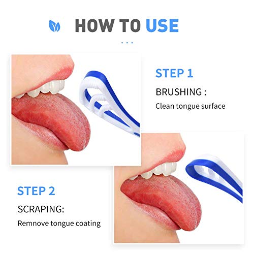 Y-Kelin - Cepillo para lengua limpiador de lengua (Paquete de 3 colores)
