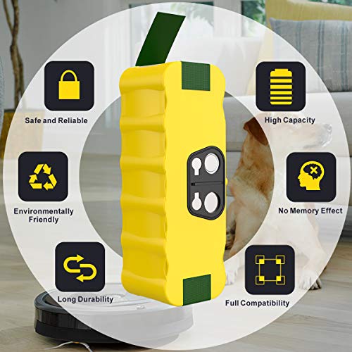 YABER Batería para iRobot Roomba 4500mAh Ni-MH Bateria Compatible con iRobot Roomba Series 550 620 630 650 770 500 600 700 800