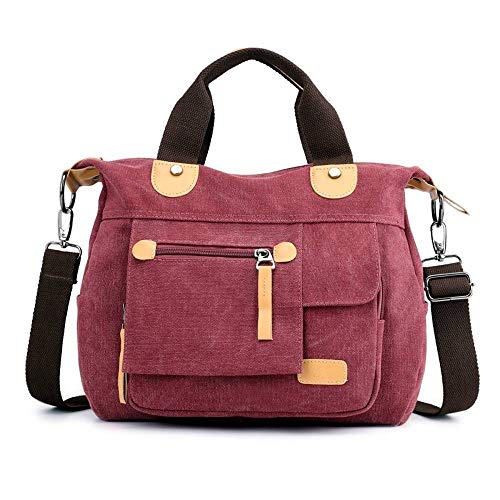 YANGPANGZI Versión coreana de la genial mochila de lona multiuso casual retro hombro hombro colgado mujer moda arte universidad viento mochila