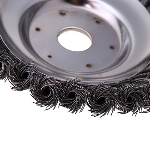 Yanhonin - Cepillo redondo para desbrozadora de 25 mm de apertura, cepillo cónico para malas hierbas