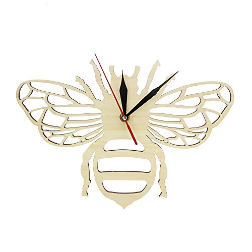 yaoyao Reloj De Pared Honey Honey De Madera Amantes De Honey Bee Regalo Ecológico Natural para Honey Bee Obsessives Satisfaga Todas Sus Necesidades De Decoración.