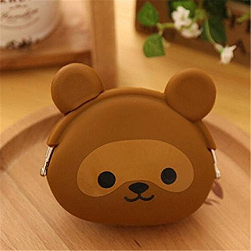 YARBAR Mini Lindo Monedero del Bolso de la Moneda del silicón Animal del Dibujo Animado Monedero