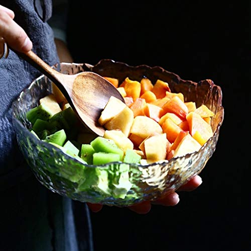 YCL Cuencos Tazón de Fuente Grande de la Ensalada de Fruta de la Capacidad Grande del Bol de Vidrio del Sexo opuesto del hogar